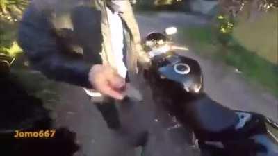 Note to self never steal a motorcycle…