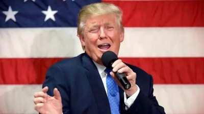 Trump sings Still Alive Swing Version (The 8-Bit Big Band)