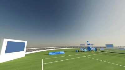Another map from our upcoming VR tennis game. This time its Dubai, or rather 1000ft above a Dubai beach!
