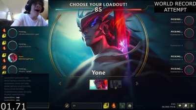 Yone Instalock Speedrun ANY% WR 1.73 seconds