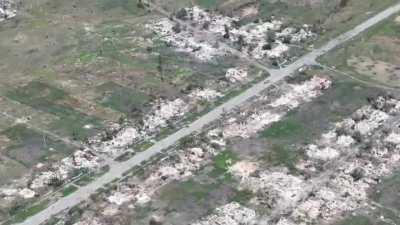 This is what was left of the village Berestovo, as a result of many days of ruzzian assault.