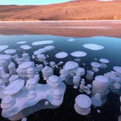 Frozen Methane Bubbles on the World’s Deepest Lake