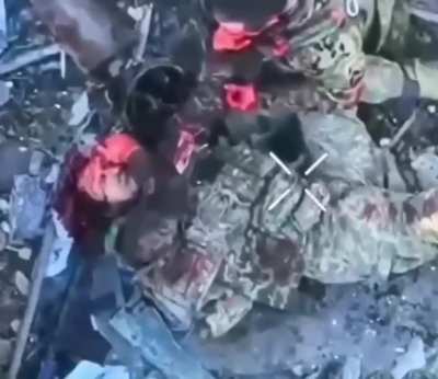 Close knife fight between a Russian and a Ukrainian soldier Vol.2 Footage from a Russian Drone