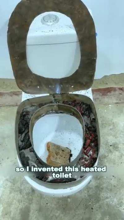 That toilet seat warmer burns my buttocks.