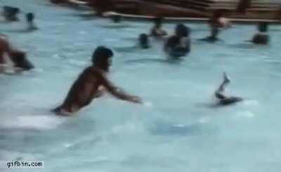 Dad enhances his kid's slide experience