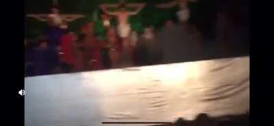 Man saves Jesus during a live play.