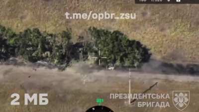 Russian infantry eliminated by mortar & cluster munitions, Pokrovsk area. Joint work by the Separate Presidential Brigade and the 59th Motorized Infantry Brigade of Ukraine [24.10.24]