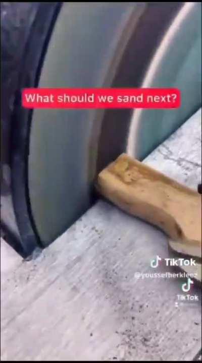 Stab the knife instead 