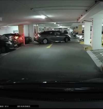 stealing someone’s parking spot as they’re actively trying to park in it