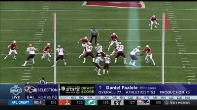 [Highlight] The Ravens took the heaviest player in NFL draft history in the fourth round ... and he's a major threat in the red zone