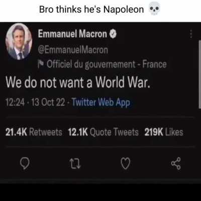 Bro Thinks he's Napoleon💀