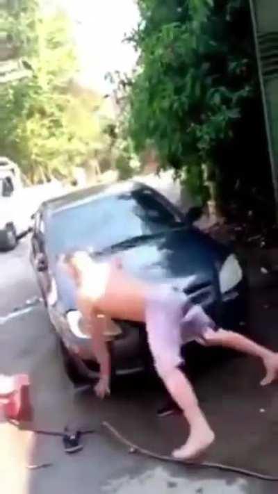 Dancing on a slippery hood