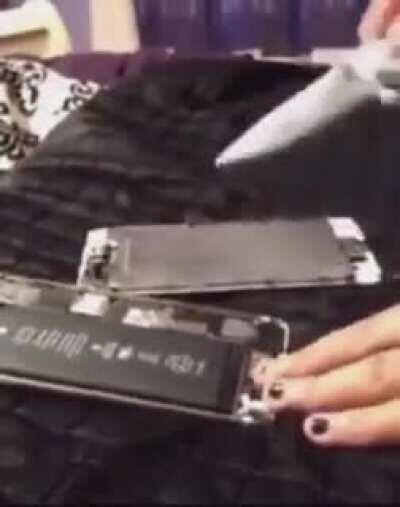 Attempted teardown of a phone battery