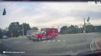 police dashcam records multi vehicle crash