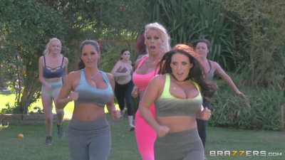 Bridgette B - Ava Addams - Angela White - Bouncing Tits in Sports Bras 