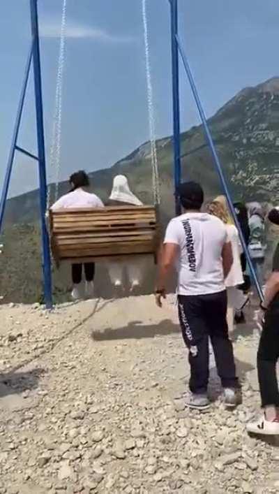 Nurmagomedov pushing swing