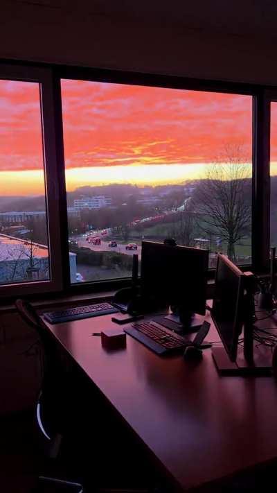 🔥 Office view this morning left me speechless