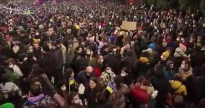 This is Tbilisi tonight. All and just for #Ukraine.