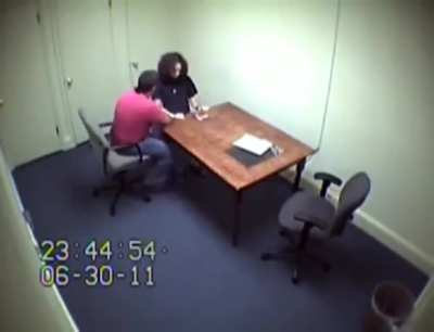 Confessed killer Stephen McDaniel keeps his body eerily still during 2 hour interrogation