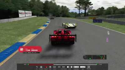 Council of r/Simracingstewards, I kindly request your thoughts on this incident I had in a AC Petit Le Mans race. I'm the White/Yellow Audi R8 Prototype.