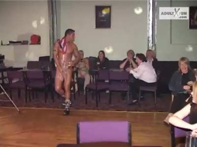 Woman briefly rubs Paul's cock