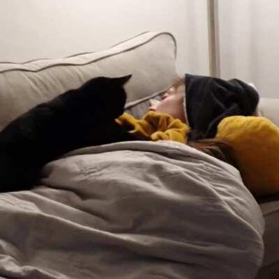 I woke up to the neck slicer