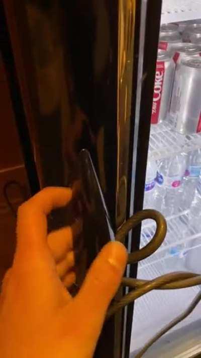 To lock the fridge