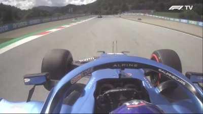 Alonso reaction to getting blocked by Vettel: 