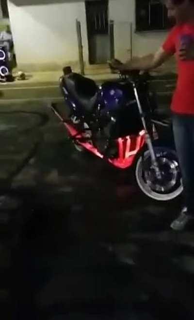 Look how awesome my motorbike is...