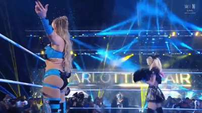 On Smackdown July 18, 2025 - Alexa cheers on Charlotte Flair as she faces Raquel Rodriguez!