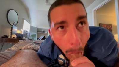 lost our last match so I had to suck his dick 😈