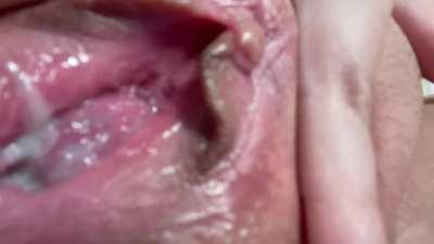 Stick your tongue in my pussy to clean up my sweet cream ;)