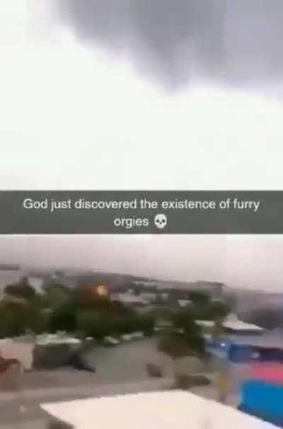 God making sure no one survives 