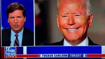 Tucker with the hard hitting journalism