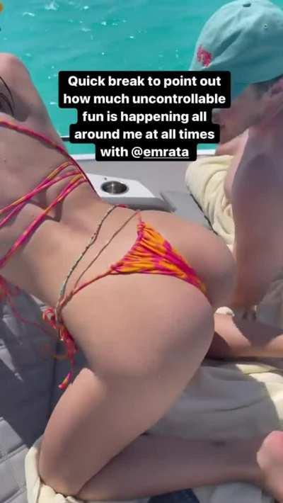 I Want to do More than Just Kiss Emily Ratajkowski's Ass. Want to Ram my Cock Ballsdeep in her Incredible Ass Roughly. No Lube Will be Used, she's Always Being a Big Tease.