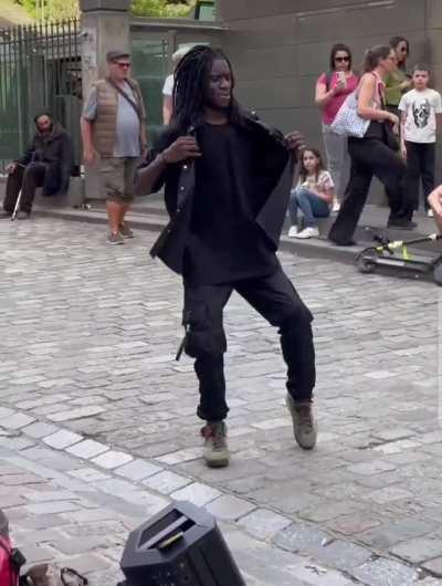 This fine fellow's fancy footwork is fabulously fascinating