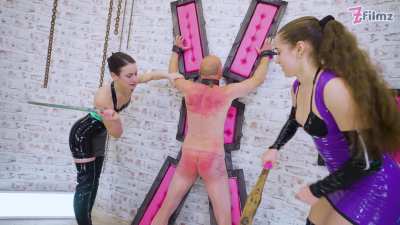 Spanking, Impact & Whipping in Latex & Boots - Miss Flora & Miss Medea Mortelle