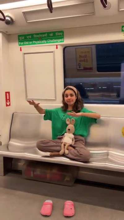 what is this girl doing