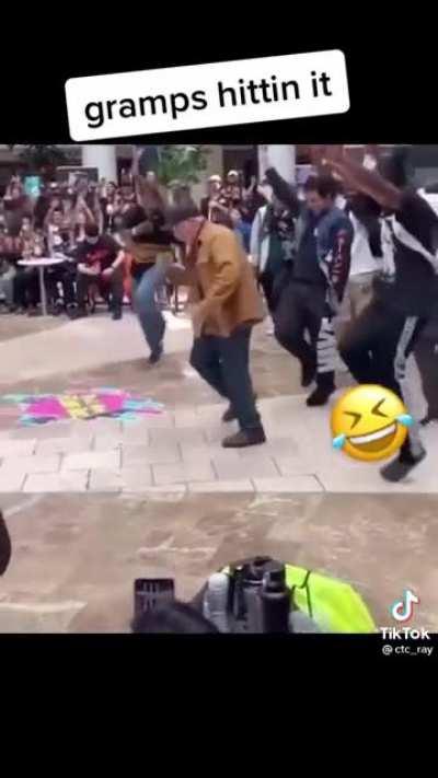 Gramps hitting them MOVES