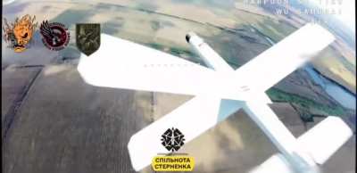 Ukrainian Samurai unit of the 117th Heavy Mechanized Brigade hit a Russian Lancet UAV in the Pokrovsk direction. 11.10.2025