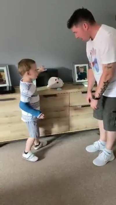 My dad and brother dancing to Lighter. My brother is a non-verbal autist and this is the first time he has danced to a song.