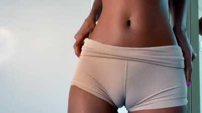 I love my camel toe and I'm not afraid to show it. It’s so hot to wear tight shorts out in public and watch peoples eyes wander down to my cunt. I love how you can see the outline of my pussy lips so well ☺️