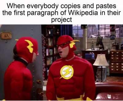The first paragraph of wikipedia is the sacred text...