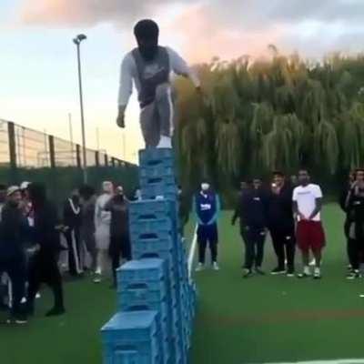 Dickhead kicking the boxes