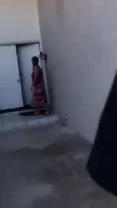 A woman goes off on a group of young people (including neighbor) on their way to the pool because one of them was wearing a bikini.