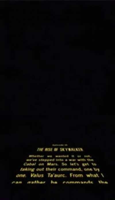 Just an ordinary Star Wars title sequence...