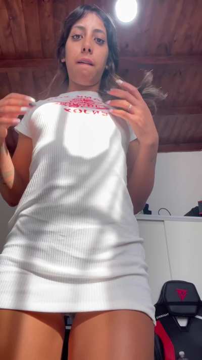 I bet your wife doesn't wear short dresses like mine. 