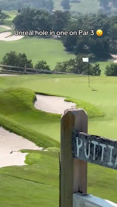 Hole in one with a putter