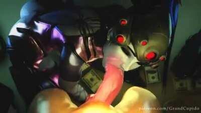 Widowmaker Taking Big Dick Up Her Throat [Overwatch] (Grand Cupido)