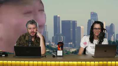 Anyone see the guy walk past the background?